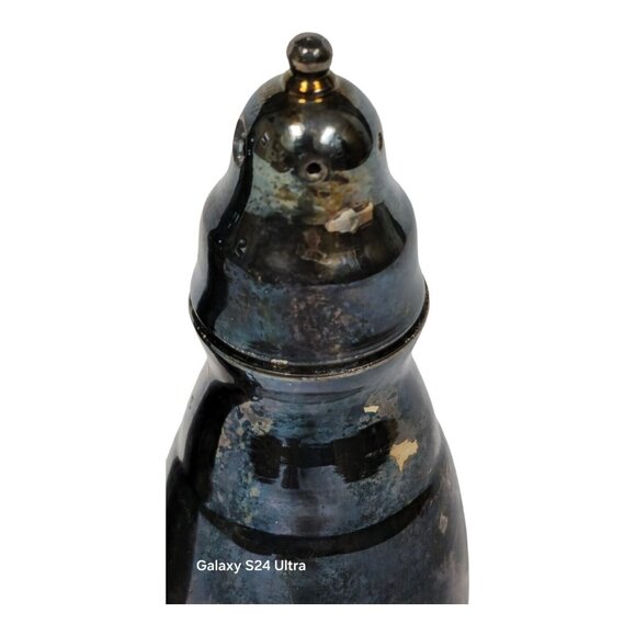 Vintage Oneida Salt & Pepper Shakers Ornate Retro Silver Plated Kitchen decor - Picture 13 of 16